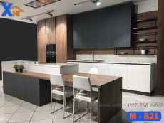 tu bep nha pho melamine quay bar m b21