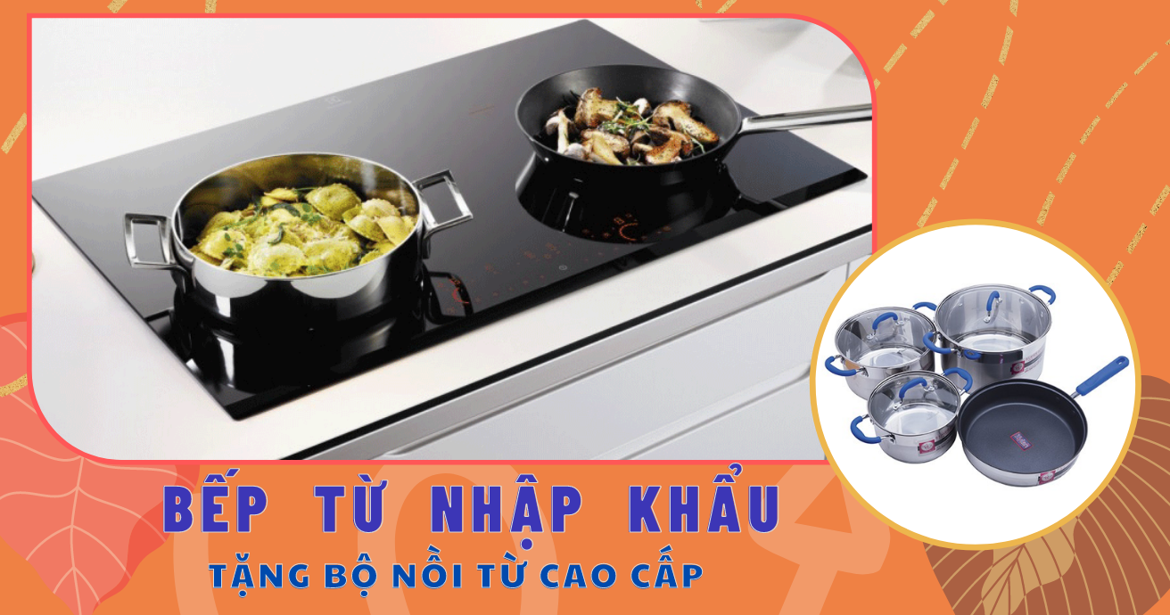 Bếp Từ Nhập Khẩu Tặng Bộ Nồi Từ Cao Cấp